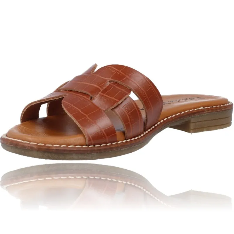 Zuecos Sandalias Planas de Piel para Mujer de Patricia Miller Denia 5625