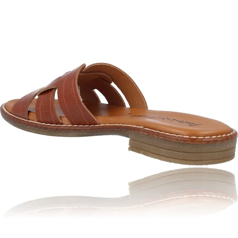 Zuecos Sandalias Planas de Piel para Mujer de Patricia Miller Denia 5625